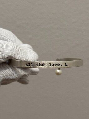 Harry Styles Inspired All The Love. H Adjustable Sterling Silver Bracelet
